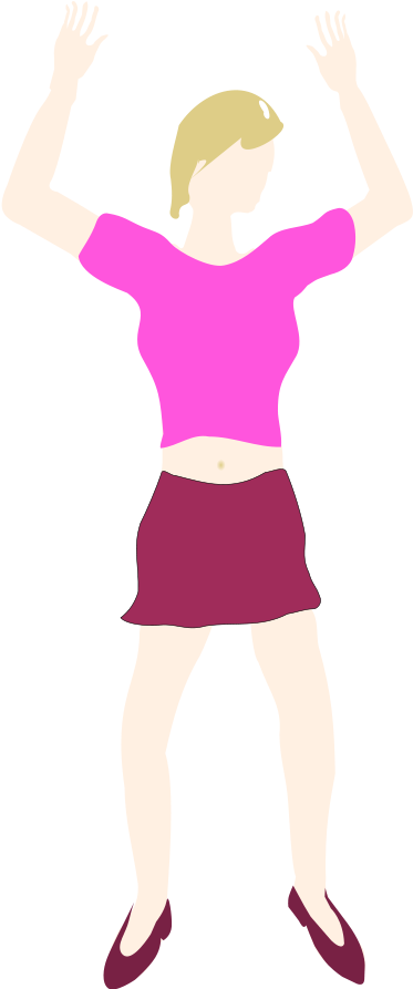 Dance Girl Png - Clip Art Transparent Png (382x900), Png Download