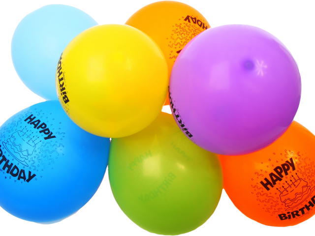 Birthday Balloons Png - Happy Birthday Balloons Png Clipart (640x480), Png Download