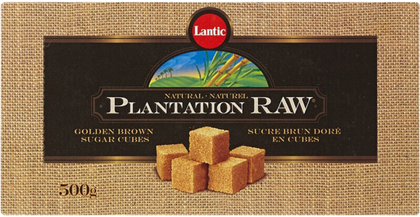 Lantic Plantation Raw Brown Sugar Cubes - Label Clipart (850x850), Png Download
