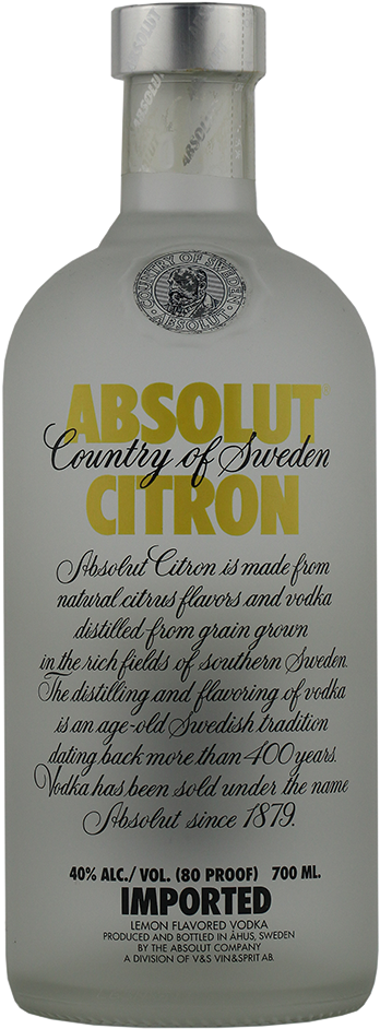 Absolut Vodka Citron - Absolut Vodka Clipart (1000x943), Png Download
