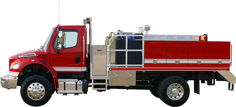 Quick Attack 1000 Top Mount - Fire Engine Top View Png Clipart (800x449), Png Download