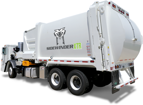 Rear Left Side View Of A New Way Sidewinder Xtr - Garbage Truck Clipart (700x465), Png Download