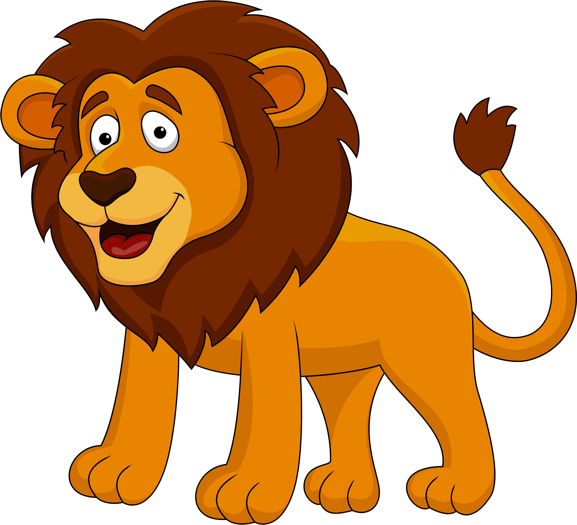 Cartoon Royalty Free - Leones Animados Clipart (1925x1815), Png Download