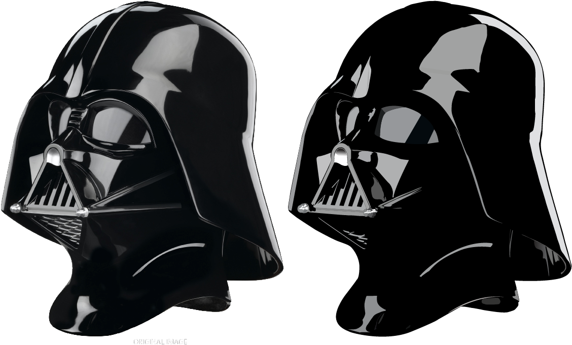 Similarily To The Above Photo But With This Darth Vader - Darth Vader Helmet Tattoo Clipart (1128x680), Png Download