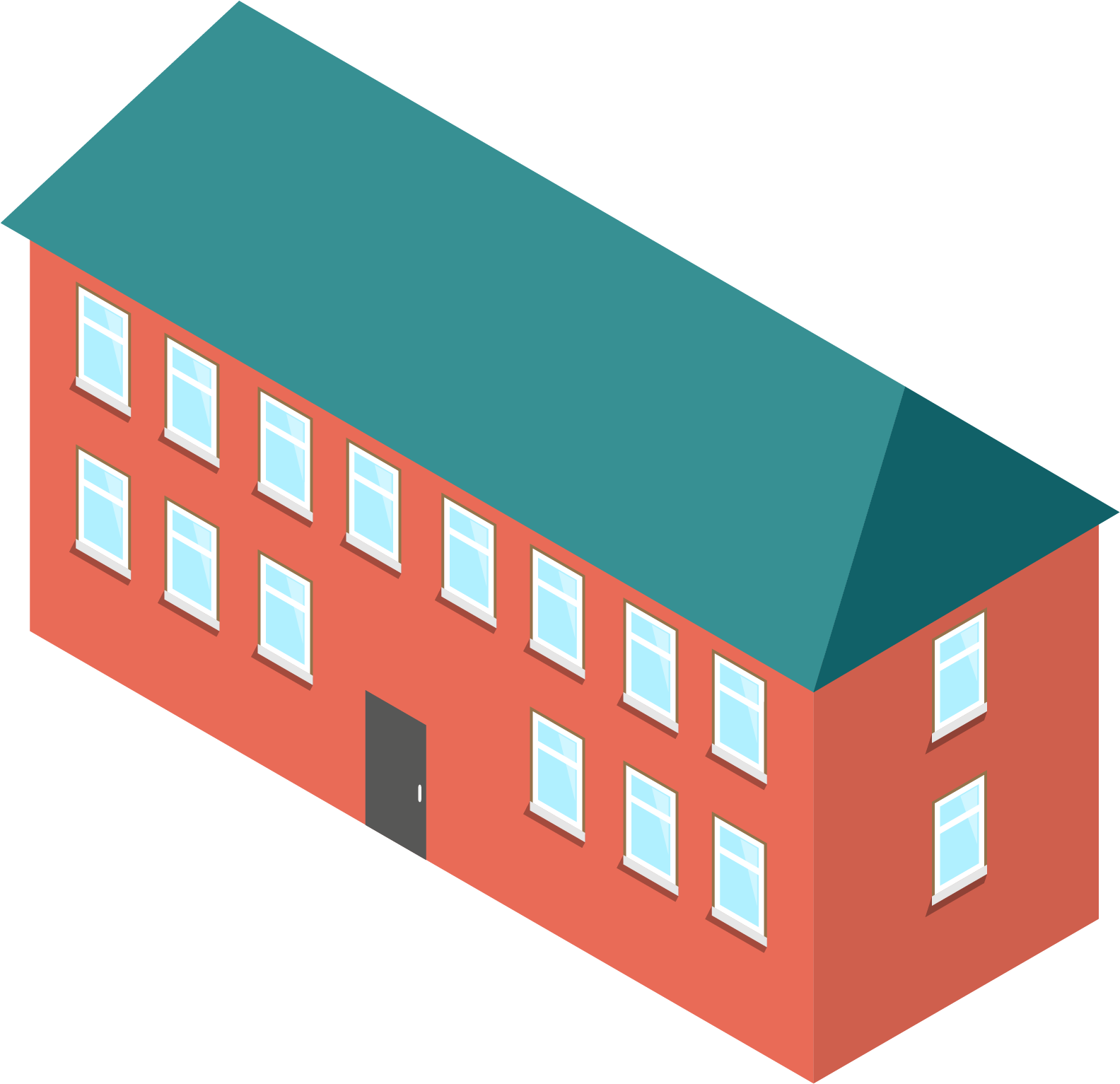 Apartamento Edificio 5d Ciudad Png E Imagen Vectorial - House Clipart (2501x2501), Png Download