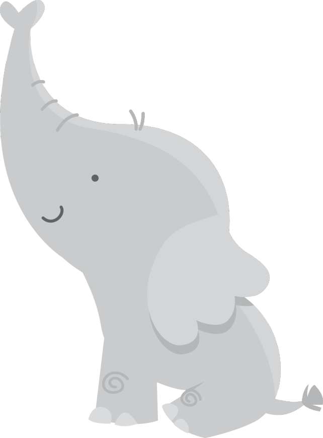 Clip Art Transparent Baby Elephant Clipart Baby Shower - Baby Elephant Clipart Png (642x870), Png Download