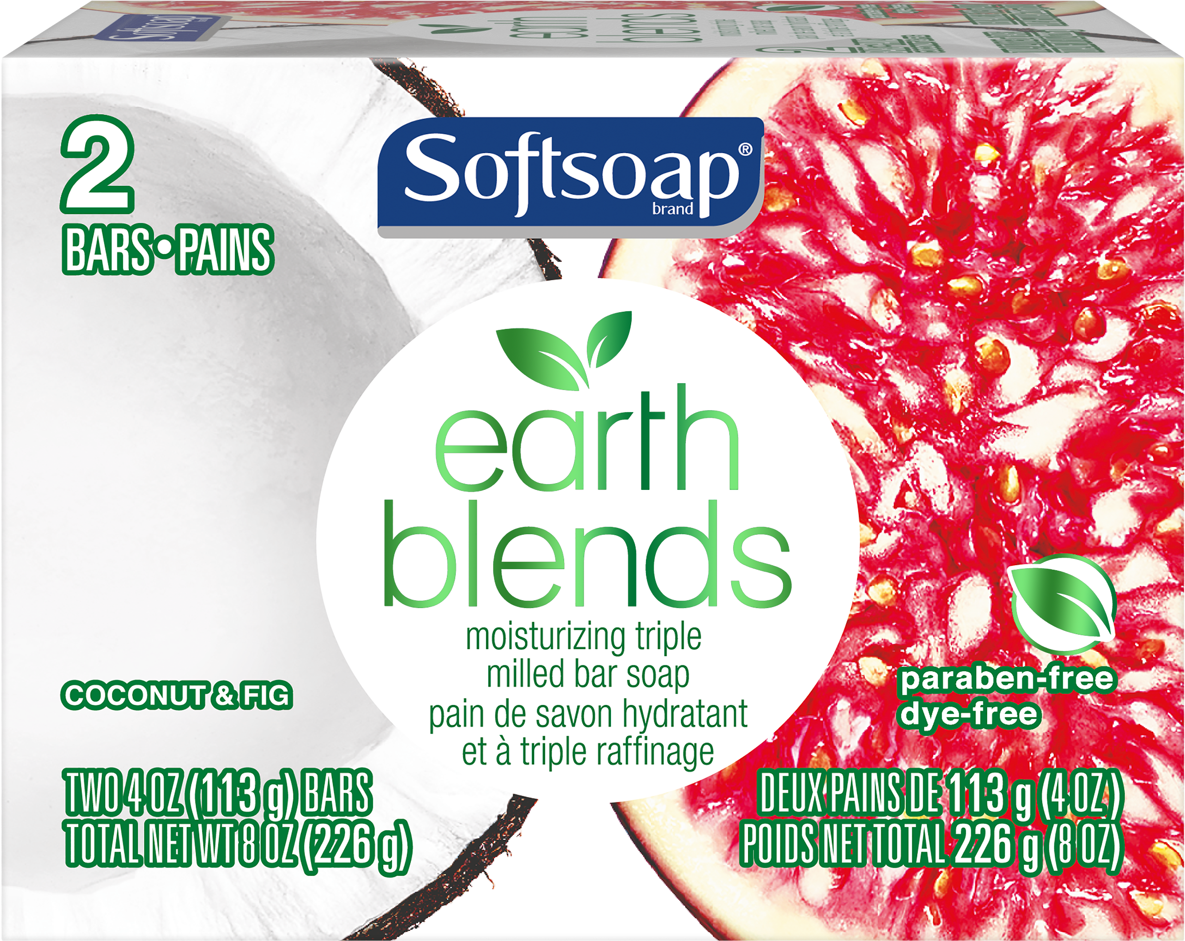 Softsoap Earth Blends Bar Soap, Coconut & Fig, Two - Softsoap Earth Blends Bar Soap Clipart (2500x2500), Png Download