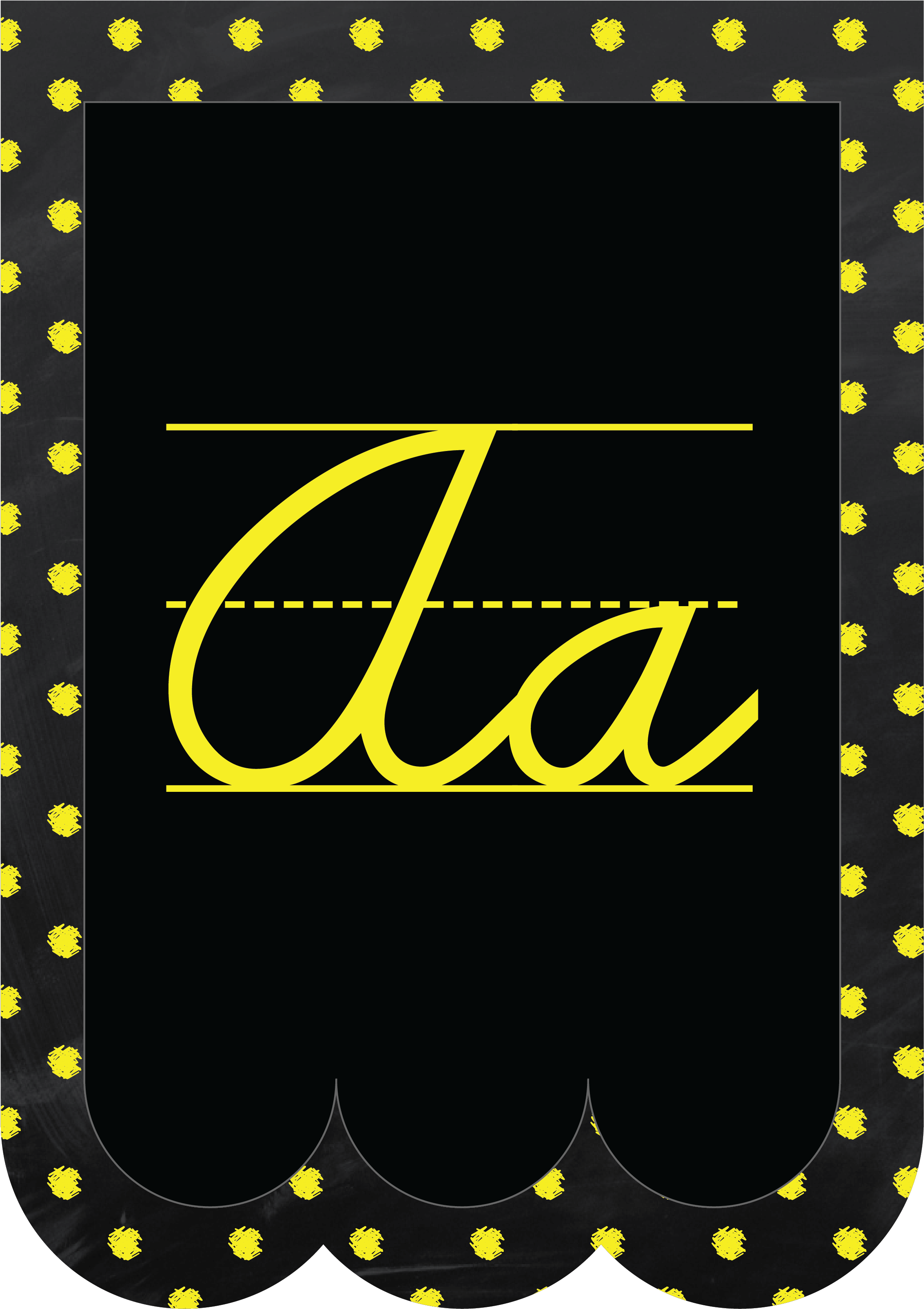 Chalkboard Clipart Scalloped - Polka Dot - Png Download (2550x3301), Png Download