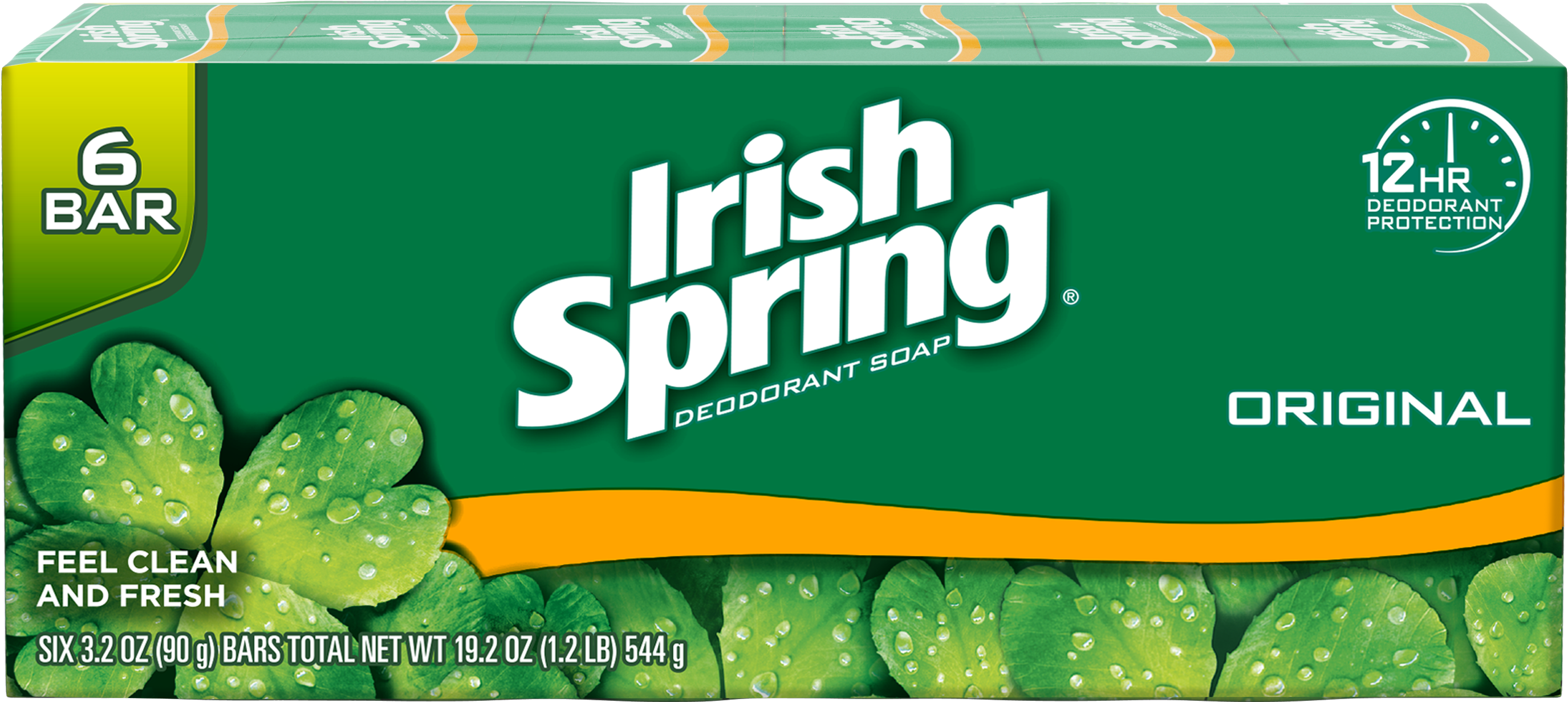 Departments - 6 Bar Irish Spring Moisture With Hydrobeads Deodorant Clipart (3000x3000), Png Download