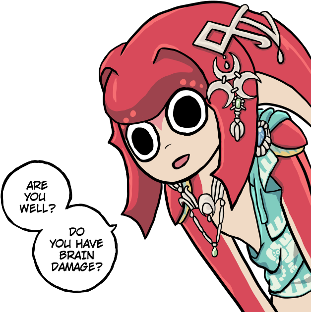 Do You Have Brain Damage - Mipha Do You Have Brain Damage Clipart (640x645), Png Download