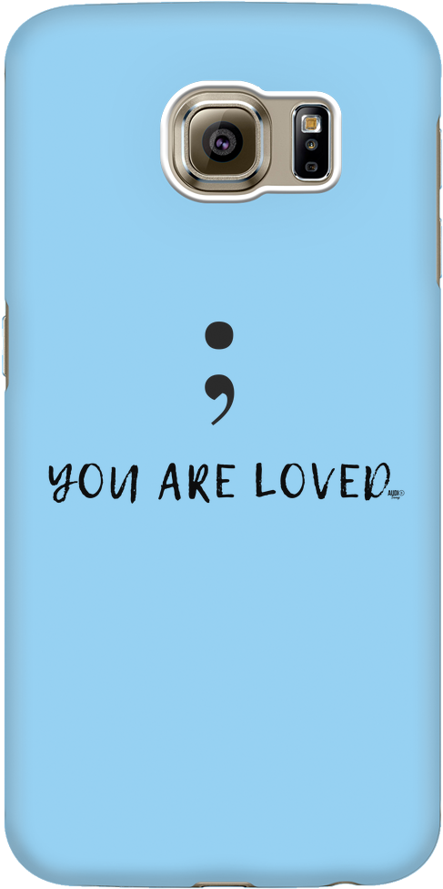 Semicolon You Are Loved Galaxy Phone Case - Iphone Clipart (1024x1024), Png Download