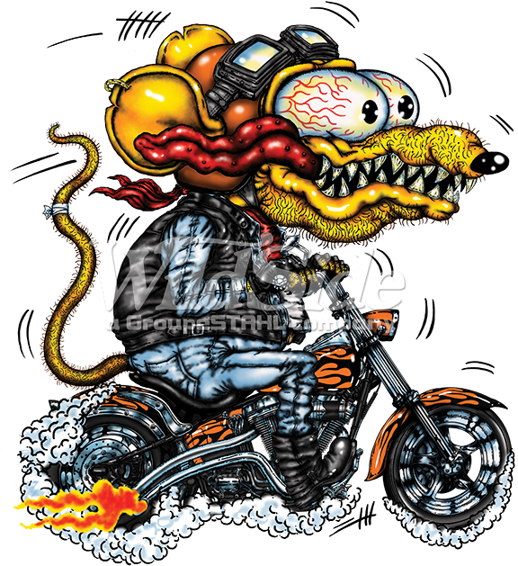 Yellow Monster Orange Cycle - Biker Monster Clipart (675x675), Png Download
