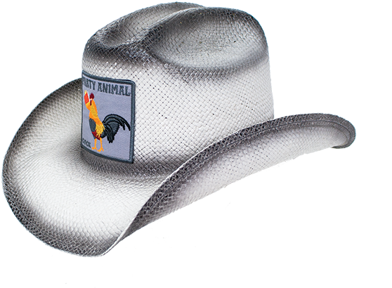 Valiente Party Animal Patch Straw Cowboy Hat By Peter - Baseball Cap Clipart (600x566), Png Download