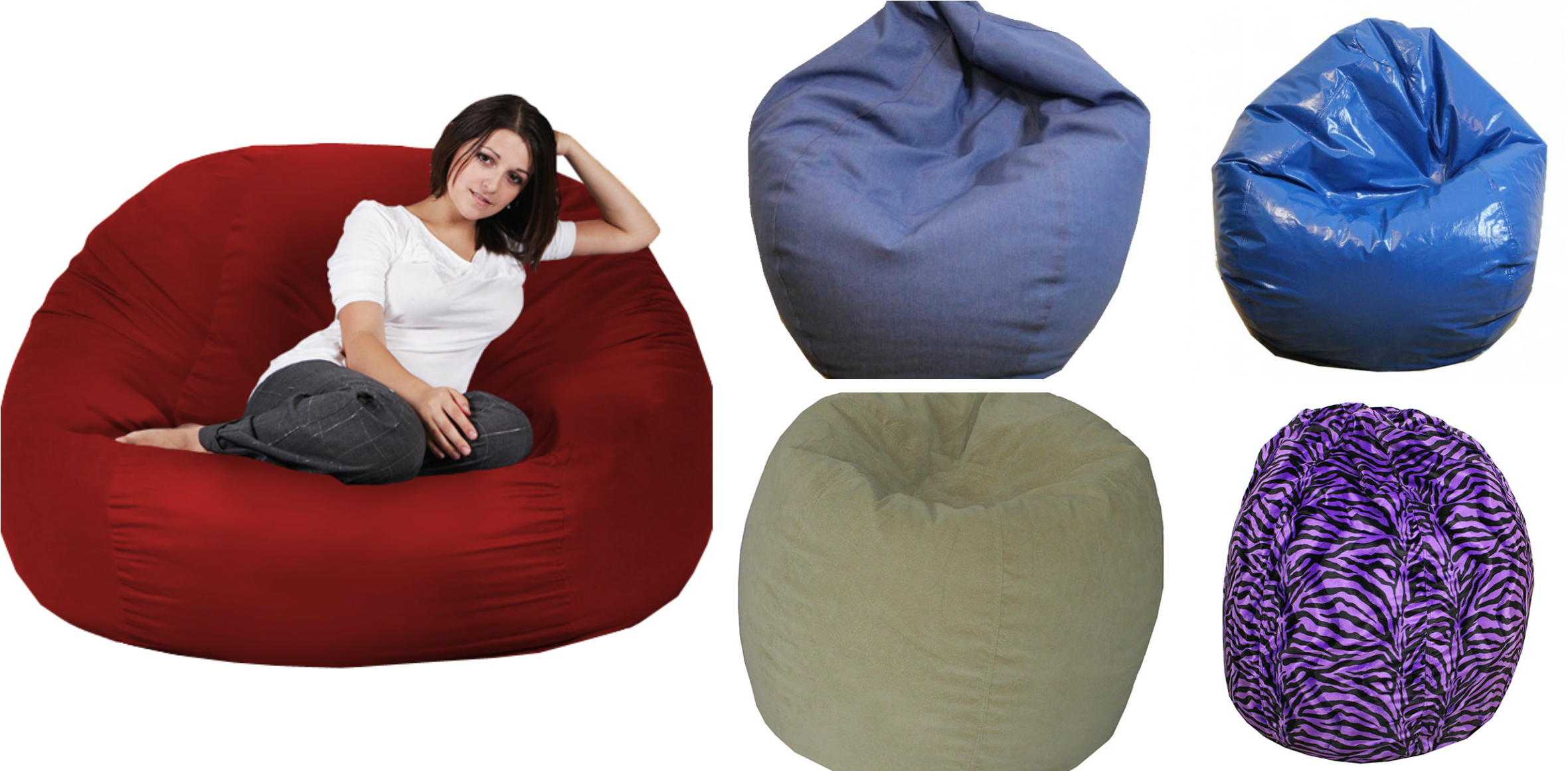 The Bean Bag Chair Outlet - Chair Bag Clipart (2361x1161), Png Download