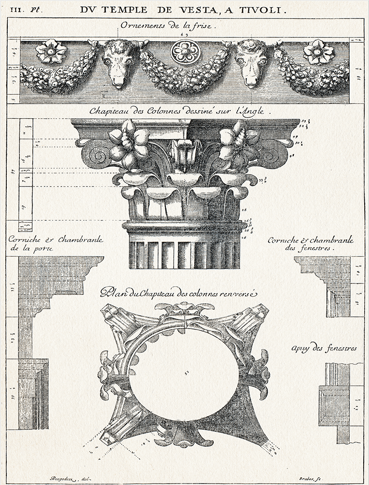 Roman Columns - Architectural Drawings Ancient Rome Clipart (1000x1000), Png Download