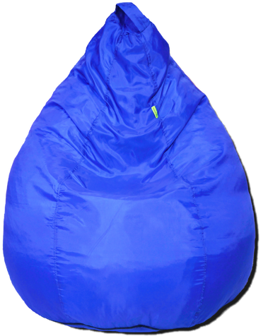 Blue L Size Bean Bag - Bean Bag Chair Clipart (498x663), Png Download