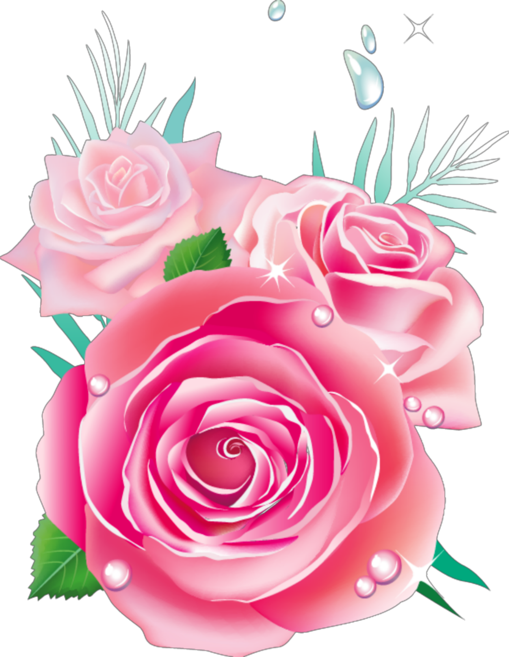 #ftestickers #watercolor #roses #pink - Feliz Dia De La Madre Vielka Clipart (1024x1321), Png Download
