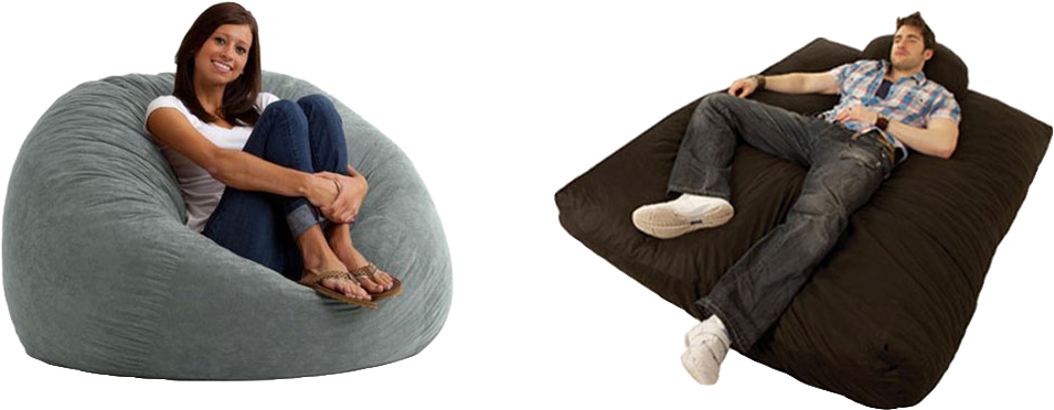 Convertible Beanbag With A Bed Inside - Comfort Clipart (1052x457), Png Download