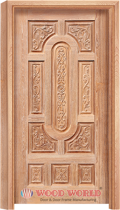 Wooden Frame - Wood Front Door Frame Clipart (460x780), Png Download