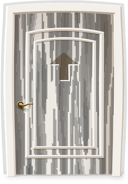 Door Entry Entrance Doorway Door Frame Gray Grey - Home Door Clipart (673x720), Png Download