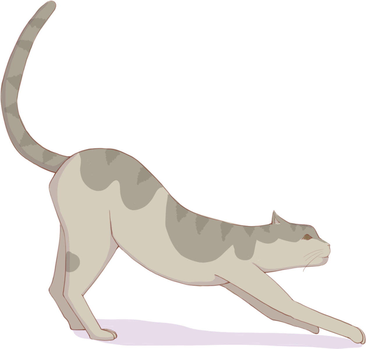 Pintado A Mano Animal Criatura Gato Png Y Psd - Cat Clipart (2000x2000), Png Download