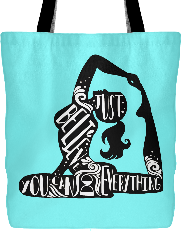 Lady Silhouette 1 Tote - Just Believe You Can Do Everything Clipart (741x945), Png Download