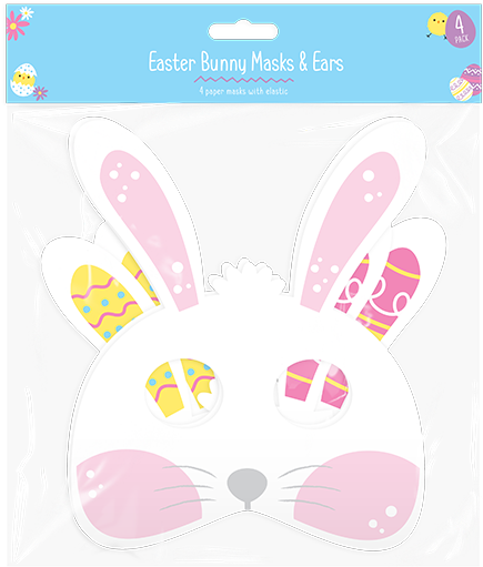 Easter Bunny Paper Mask & Ears - Cartoon Clipart (800x620), Png Download