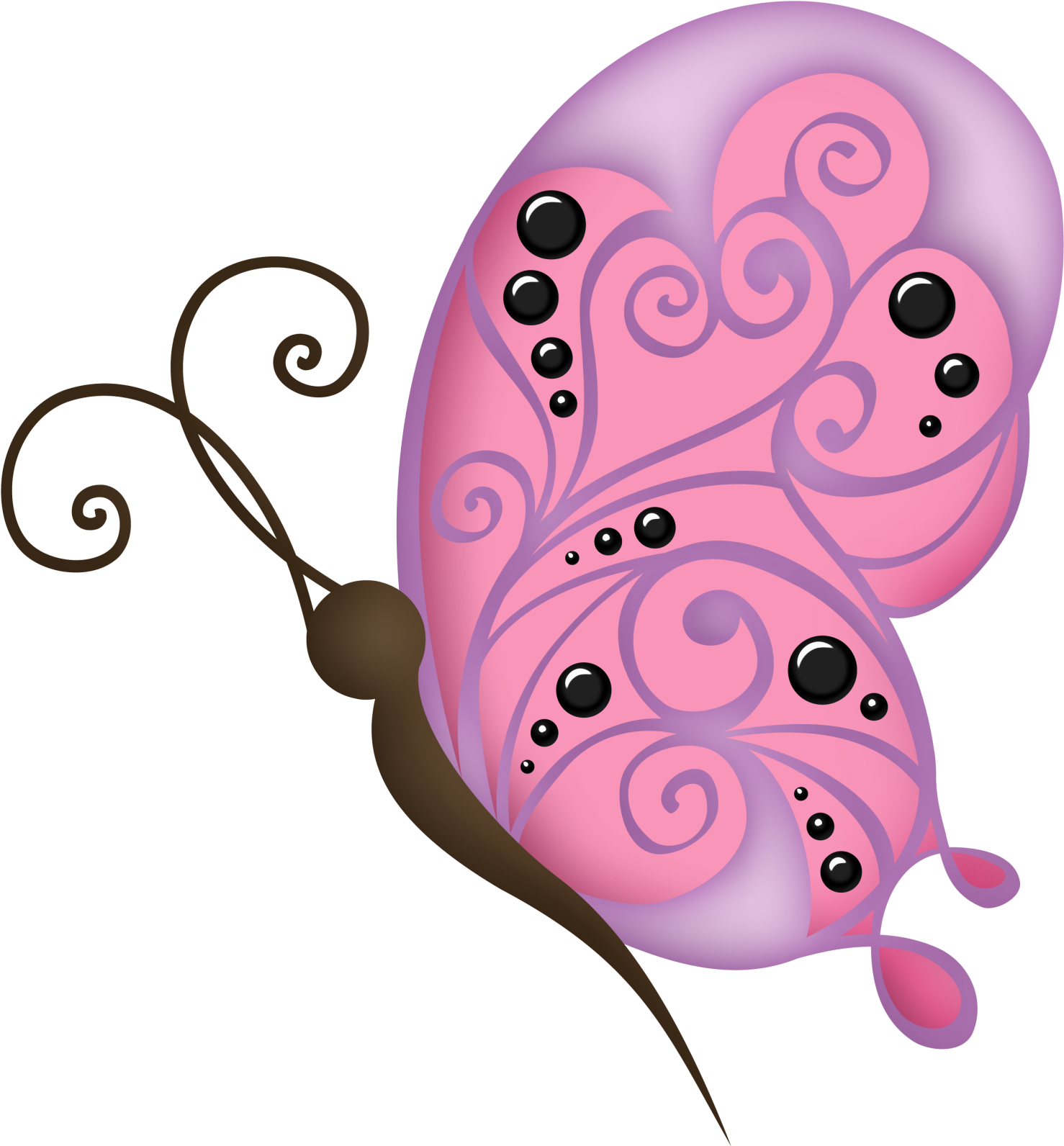 Knitting Group Clipart - Borboletas Png Clipart Transparent Png (1481x1600), Png Download