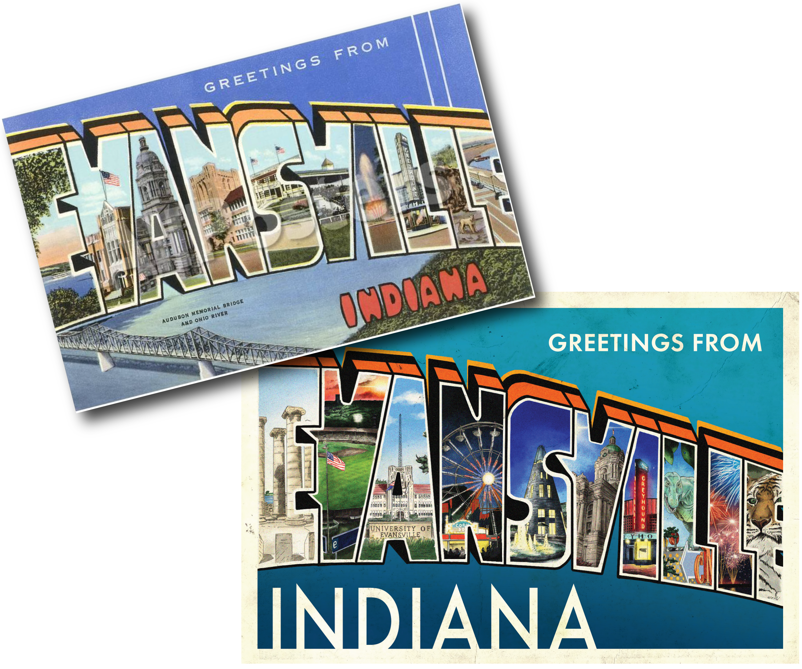 Downtown Evansville Mural, Art, Evansville, Indiana - Flyer Clipart (2588x2160), Png Download