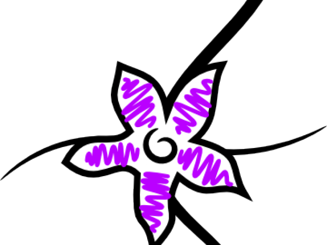 Aster Flower Tattoo Clipart (640x480), Png Download