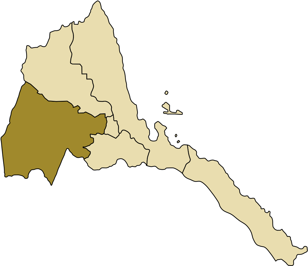 Map Of Eritrea Highlighting Gashbarka Region Eritrean Arma Clipart