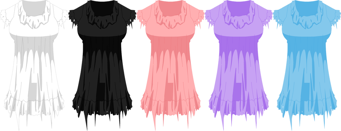 Ghost Girl Dress - Ourworld Dress Clipart (1100x425), Png Download