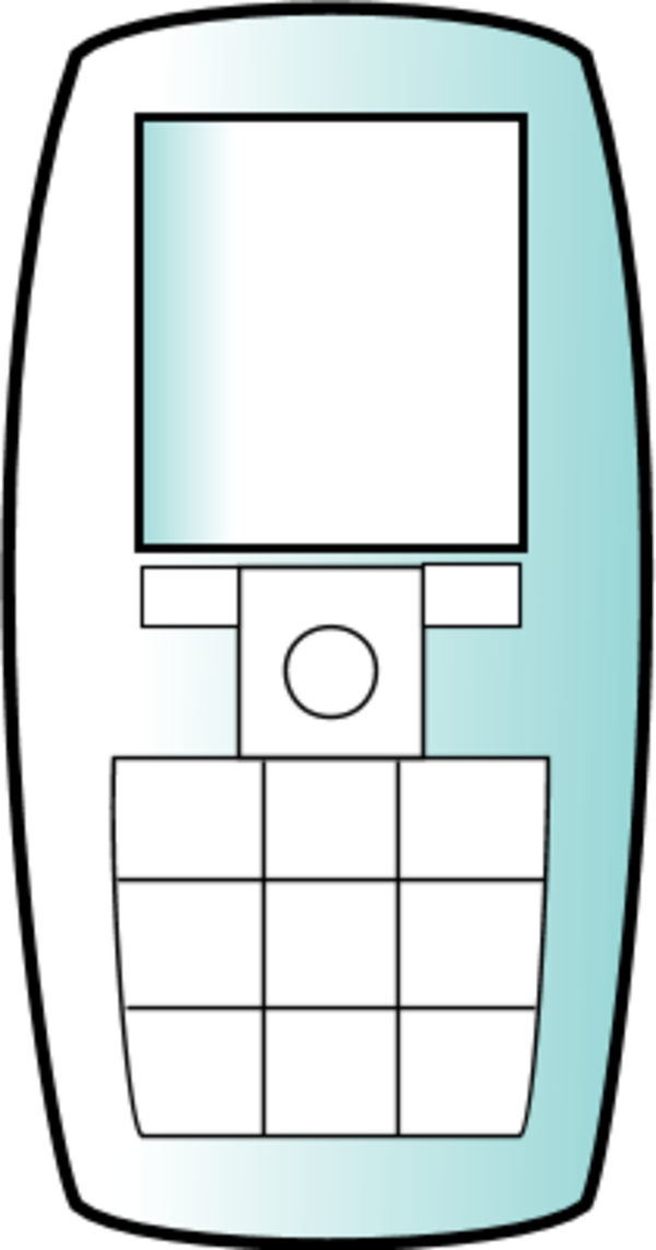 Vector Clip Art - Mobile Phone - Png Download (600x1143), Png Download