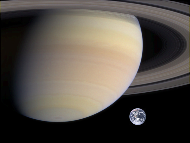 Saturn Is The Second Largest Planet In Our Solar System - Planet Earth Clipart (973x493), Png Download
