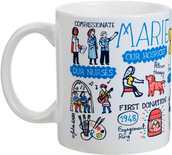 Marie Curie Ceramic Mug By Julia Gash - Mug Clipart (800x800), Png Download