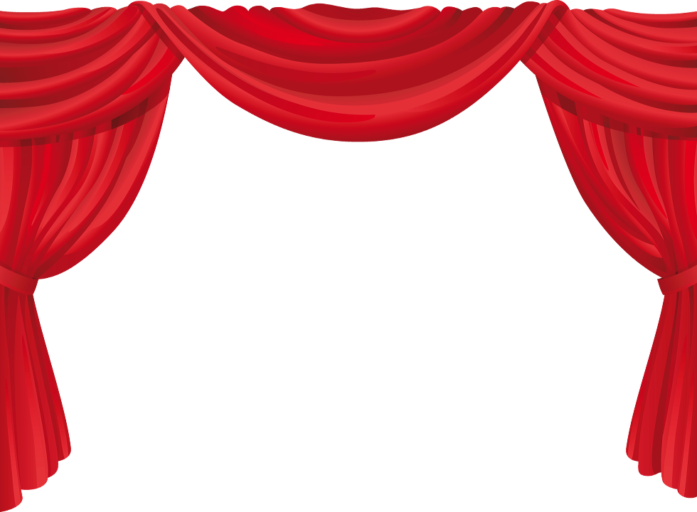 Square Curtains - Theater Curtain Clipart (980x720), Png Download