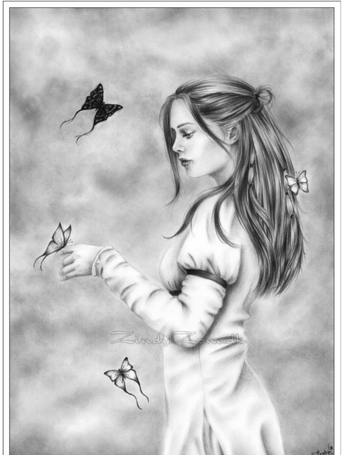 While Drawing About Drawings Pencil Draw Fragile Images - Pencil Drawings Of Butterflies Clipart (640x640), Png Download