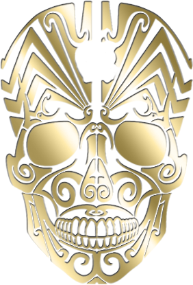 Gold Skull Engraving - Skull Clipart (1063x886), Png Download