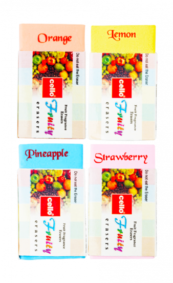 Cello Fruity Erasers Clipart (710x550), Png Download