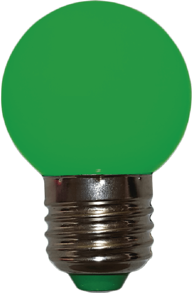 Bombillo Tipo Ping Pong Filamento Verde Micro Led - Incandescent Light Bulb Clipart (672x1021), Png Download