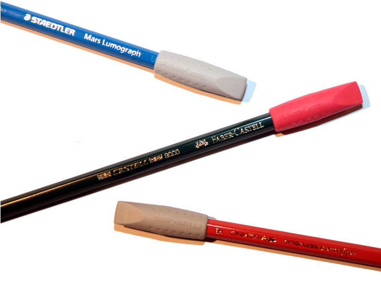 The Eraser Cap On Different Pencils - Eye Liner Clipart (740x582), Png Download
