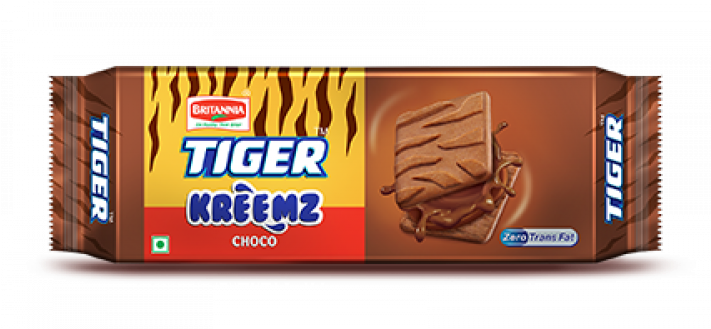 Britannia Tiger Kreemz Chocolate - Britannia Tiger Kreemz Elaichi Clipart (710x550), Png Download