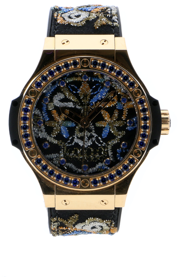 Hublot Big Bang Broderie Sugar Skull Gold - Analog Watch Clipart (600x600), Png Download