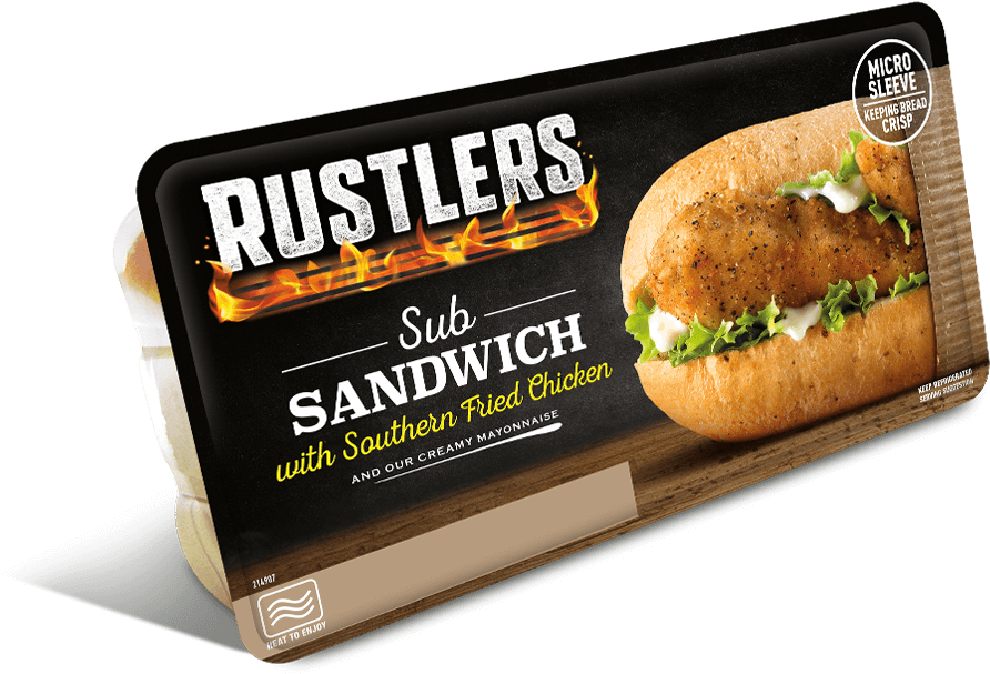 Rustlers Southern Fried Chicken Sandwich 158 G , Png - Bun Clipart (892x607), Png Download