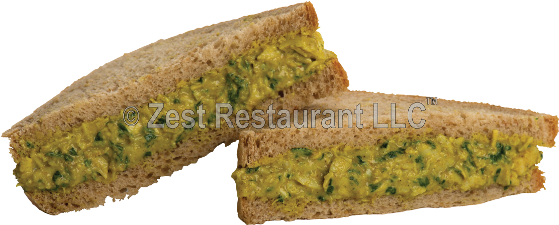 Curry Chicken Sandwich - Pumpernickel Clipart (1134x1134), Png Download