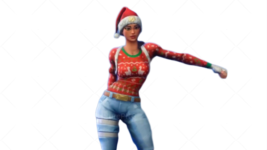 Floss Fortnite Christmas - Fortnite Png Clipart (850x479), Png Download