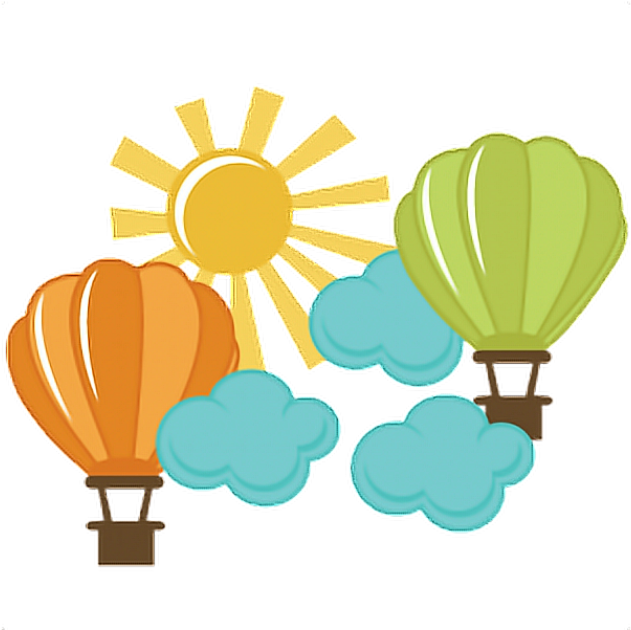 Balões Sticker - Hot Air Balloon Clipart (900x900), Png Download