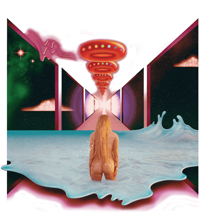 Album - Kesha Rainbow Album Cover Clipart (728x724), Png Download