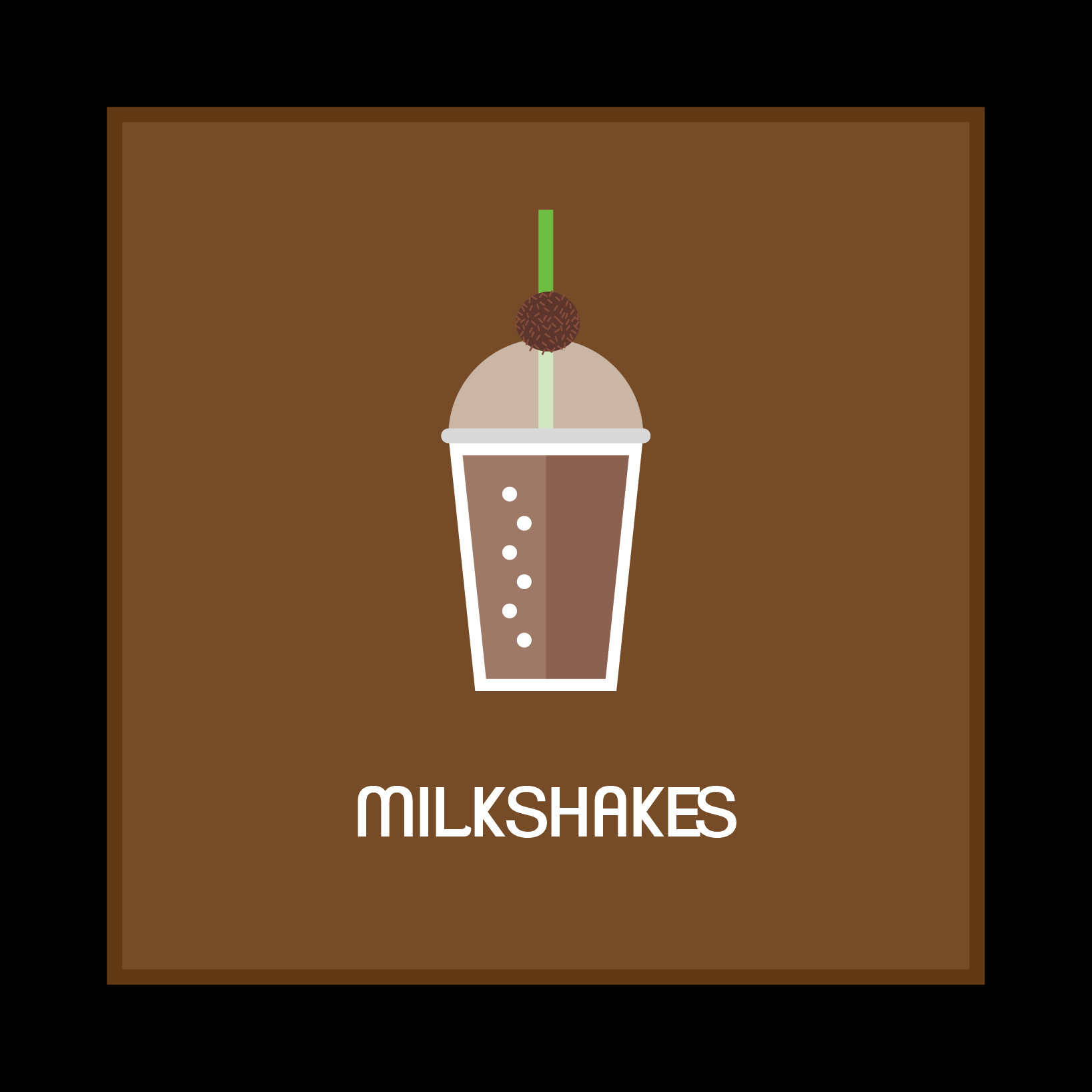 Check Our Milkshakes Milkshakes - Graphic Design Clipart (1637x1637), Png Download