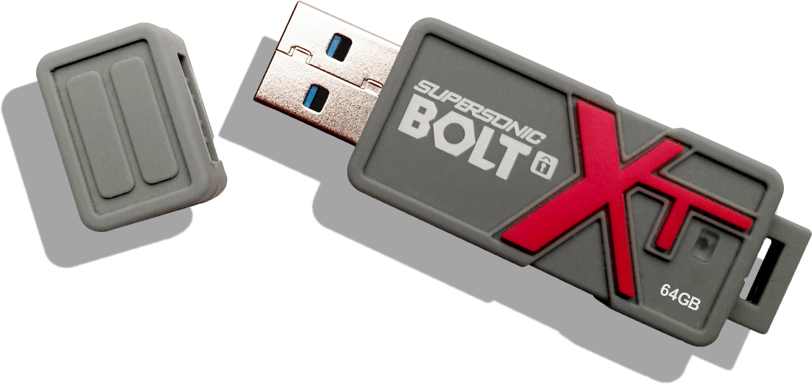 Patriot Supersonic Bolt 64gb Flash Drive Top Off - فلش مموری پاتریوت 2018 Clipart (3000x1800), Png Download
